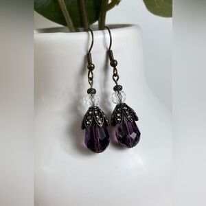 Crystal beaded earrings